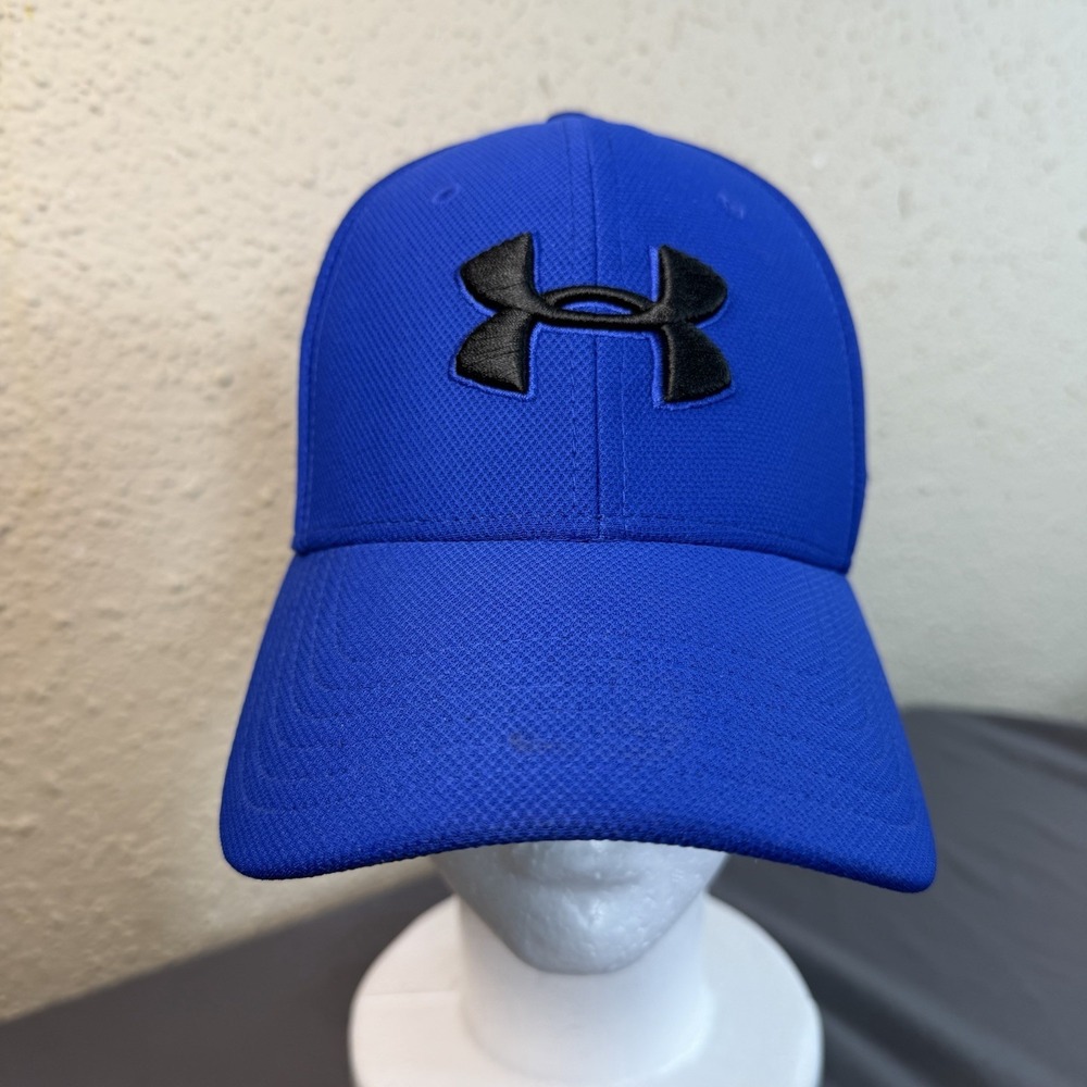 Under Armour Blitzing Baseball Cap Classic Fit Royal Blue Mens Sz M/L Stretch